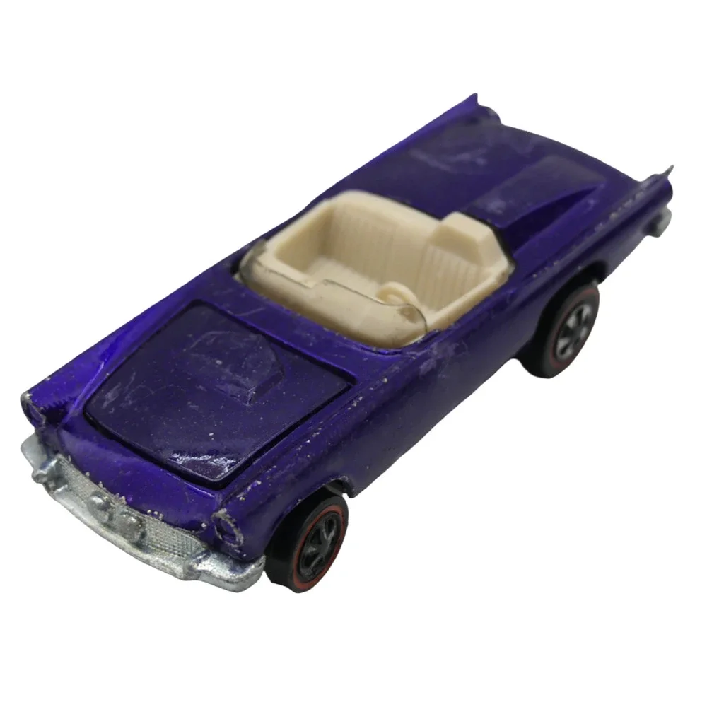Vintage 1969 Mattel Hot Wheels Classic 57 Bird Purple Redline Diecast Car